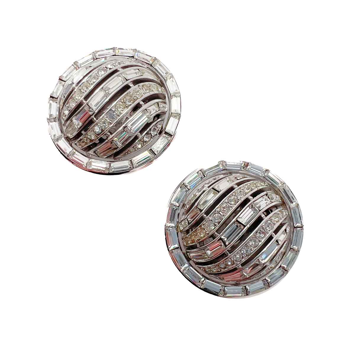 Jennifer Gibson Jewellery 1816 (4) Vintage Trifari Deco Baguette Earrings