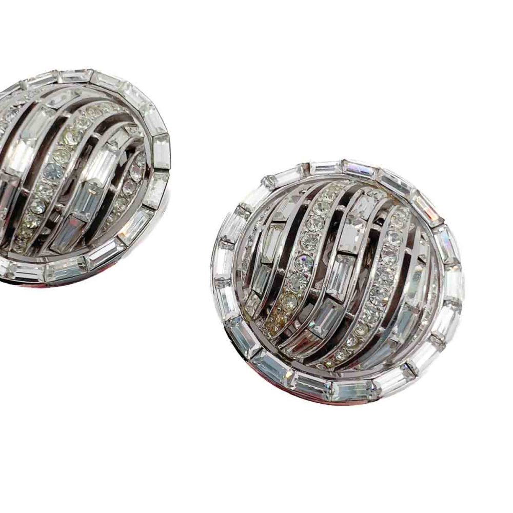 Vintage Trifari Deco Baguette Earrings
