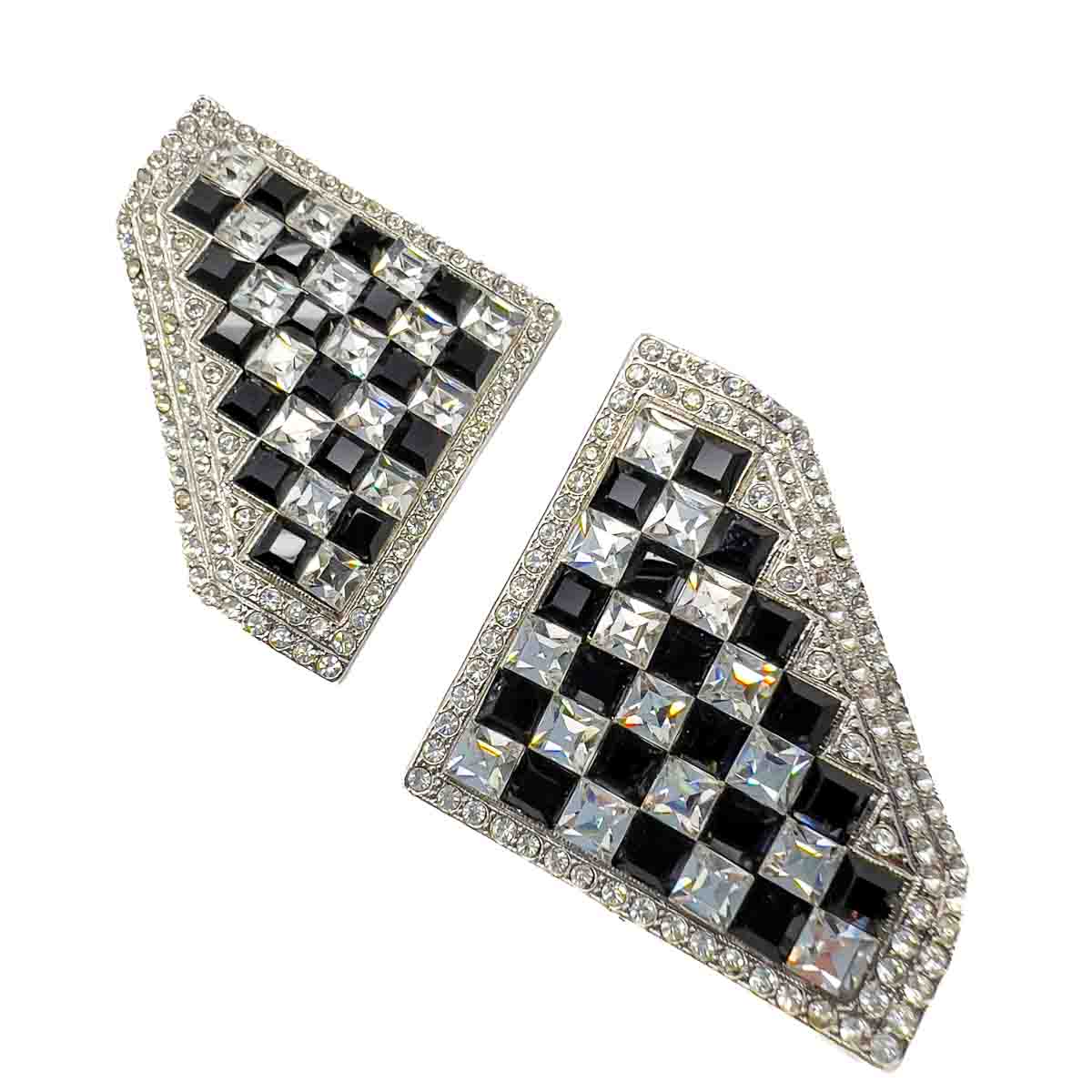 Jennifer Gibson Jewellery 1820 (1) Vintage Butler & Wilson Checkerboard Earrings