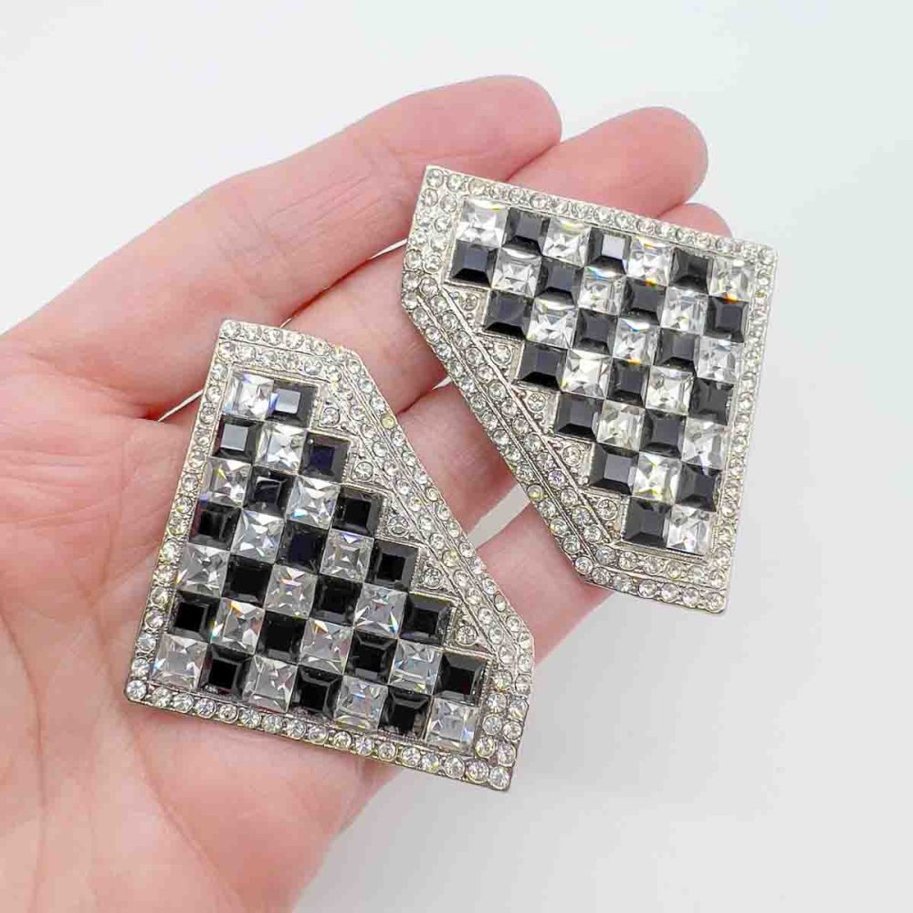 Vintage Butler & Wilson Checkerboard Earrings