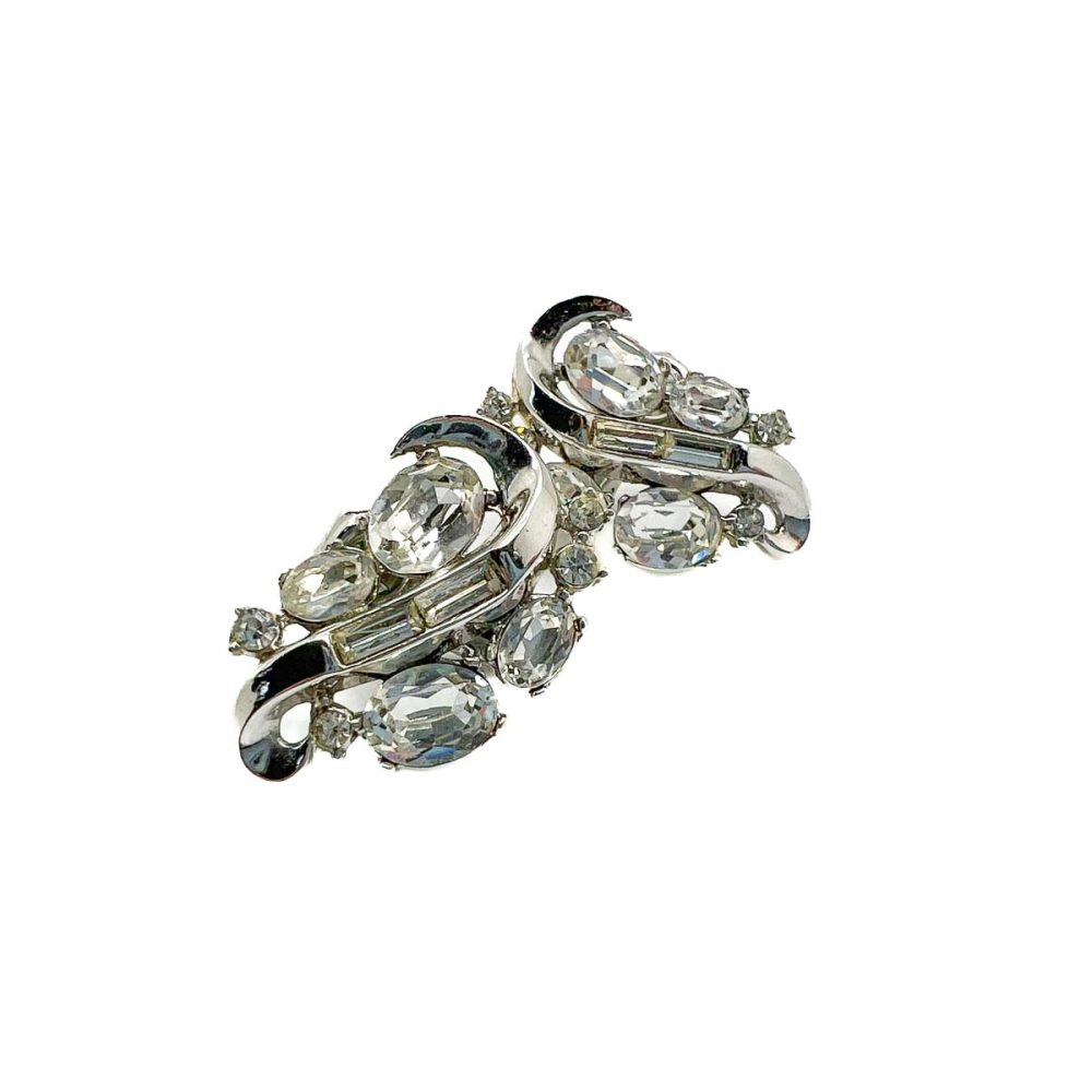Vintage Crown Trifari Swirl Earrings