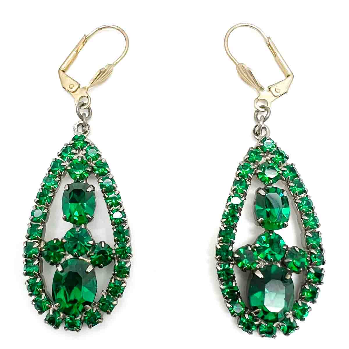 Jennifer Gibson Jewellery 1825 (5) Vintage Emerald Crystal Demi Parure