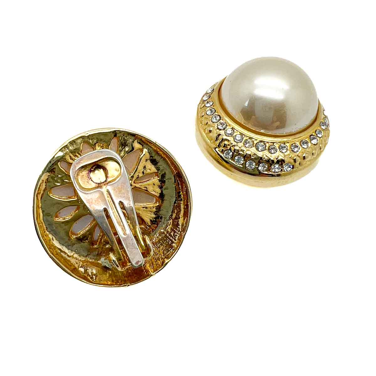 Jennifer Gibson Jewellery 1829 (4) Vintage Grand Pearl Crescent Earrings