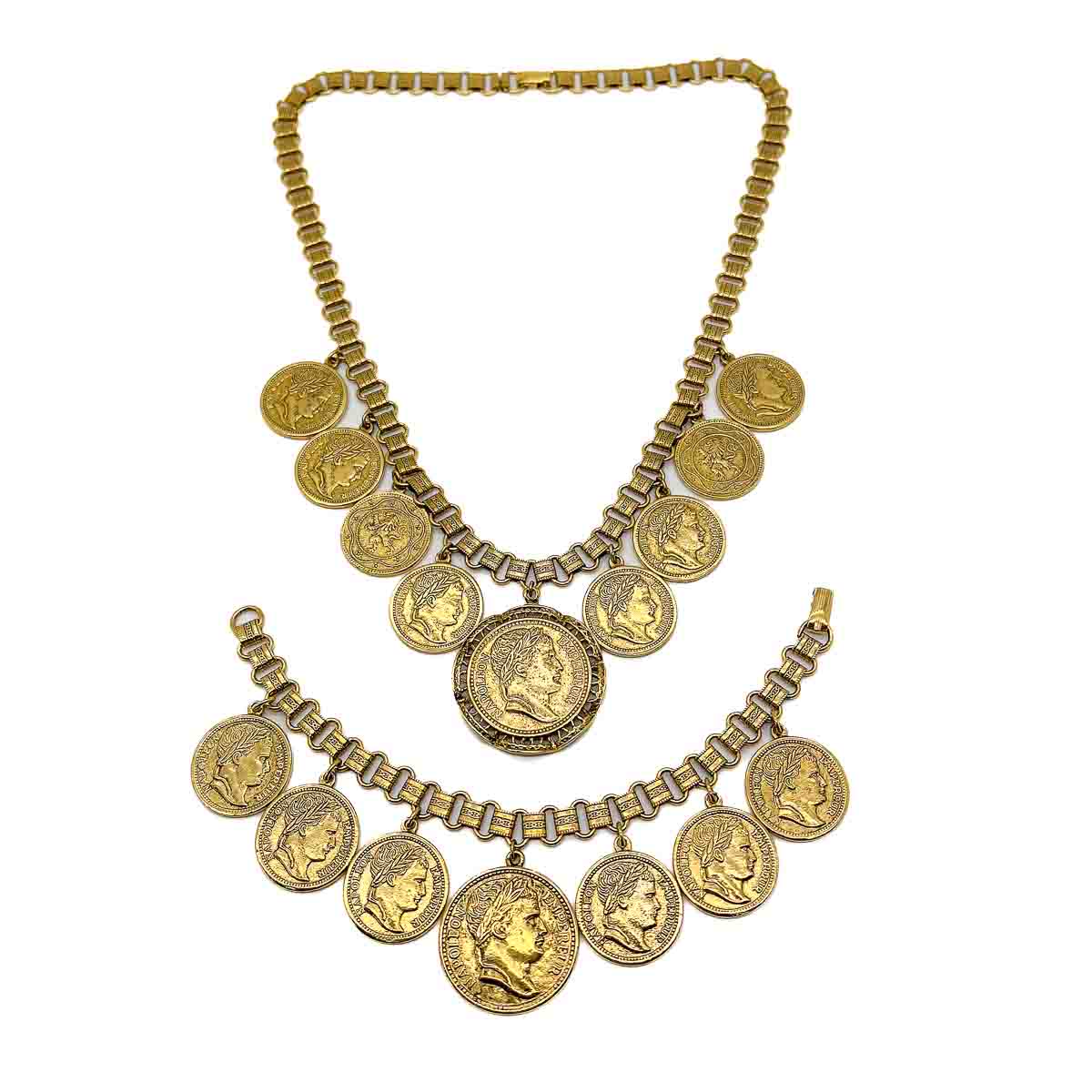 Jennifer Gibson Jewellery 1830 (1) Vintage Goldette Chunky Coin Necklace