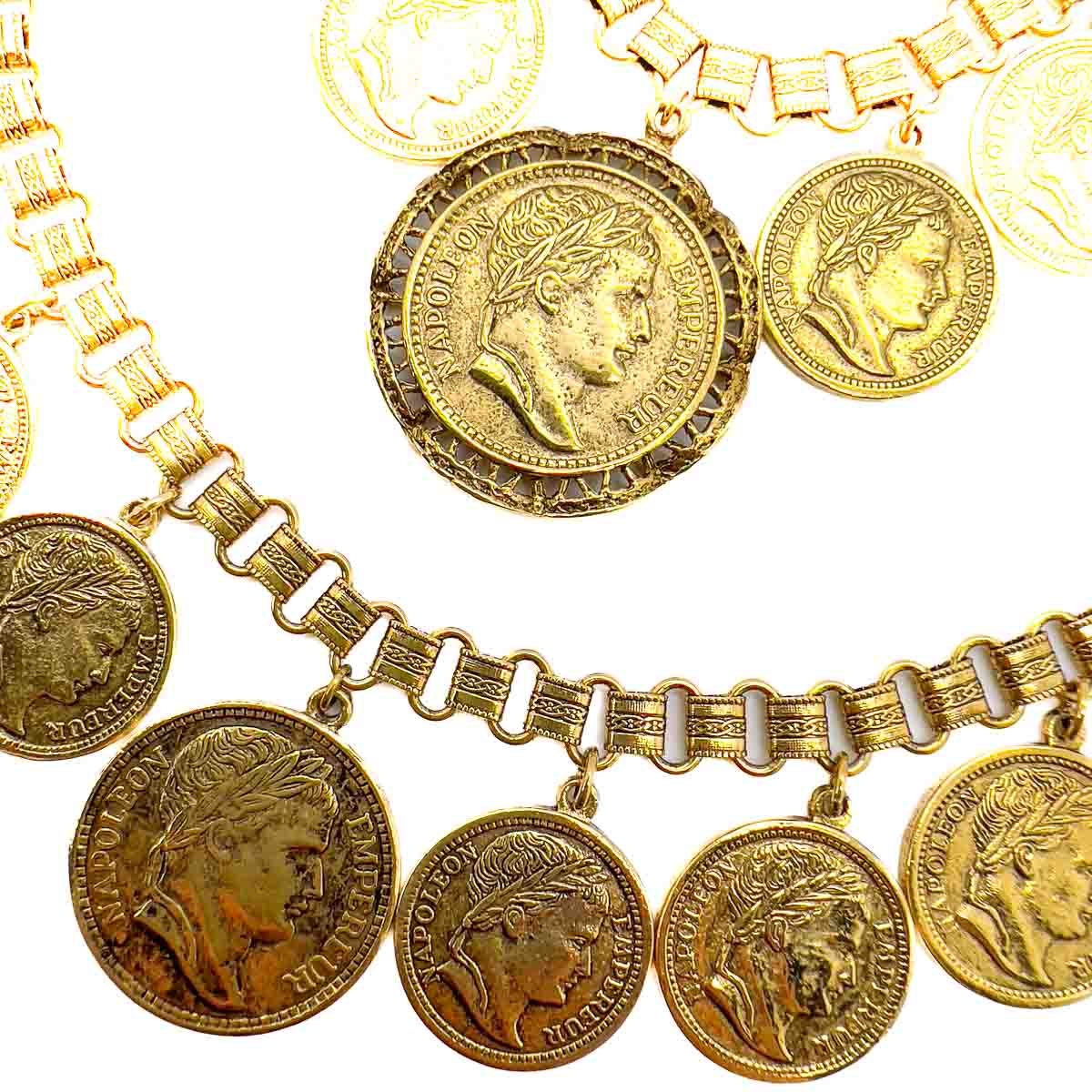 Jennifer Gibson Jewellery 1830 (2) Vintage Goldette Chunky Coin Necklace