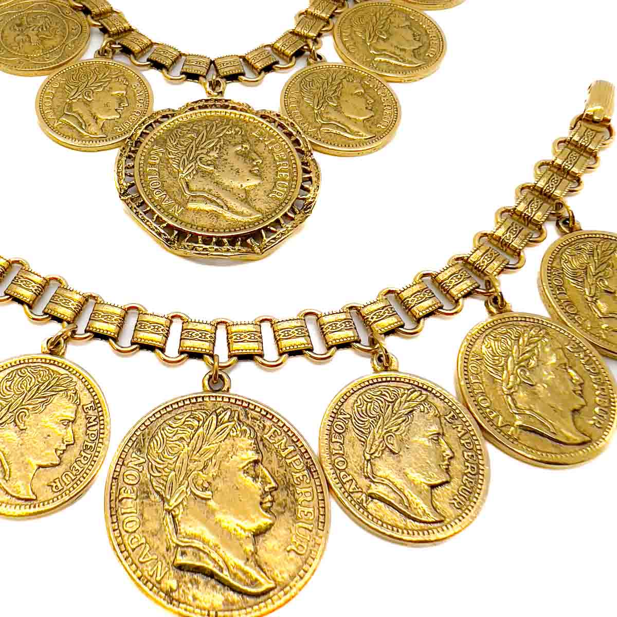 Jennifer Gibson Jewellery 1830 (3) Vintage Goldette Chunky Coin Necklace