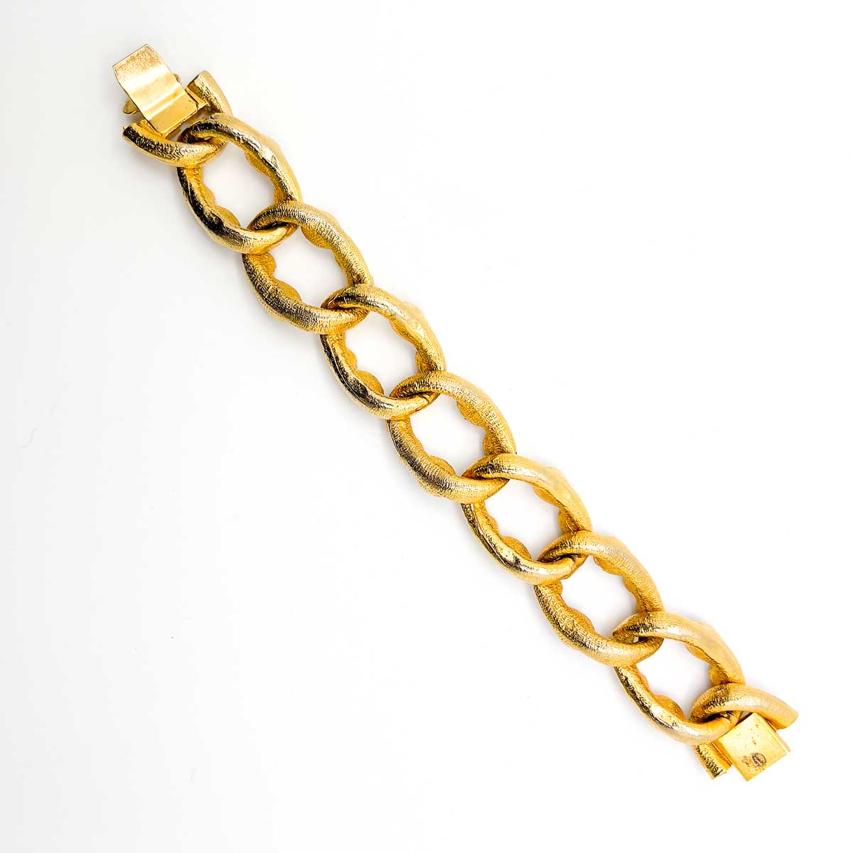 Jennifer Gibson Vintage Jewellery 1801 (7) Vintage Gem Set Curb Bracelet