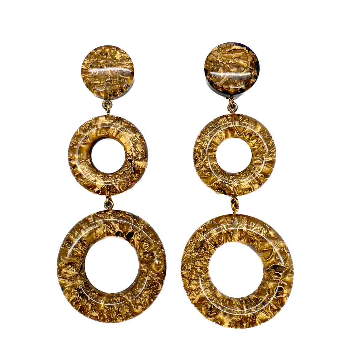 Jennifer Gibson Jewellery 1832 (1) Vintage Italian Triple Drop Earrings