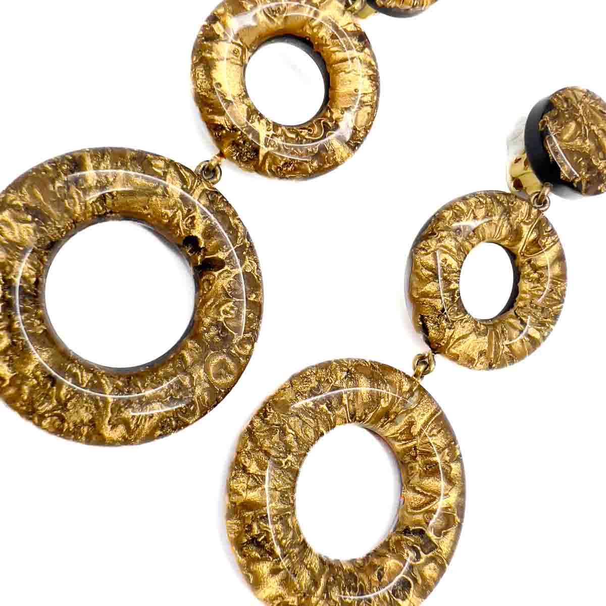 Jennifer Gibson Jewellery 1832 (2) Vintage Italian Triple Drop Earrings