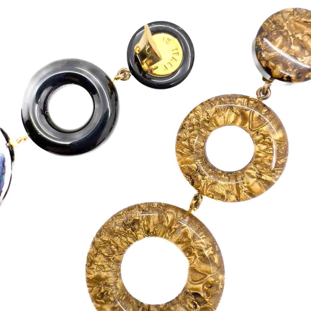 Vintage Italian Triple Drop Earrings