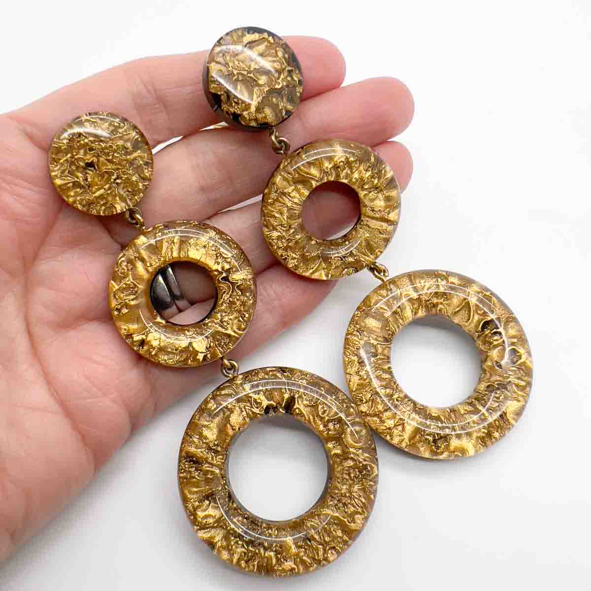 Jennifer Gibson Jewellery 1832 (5) Vintage Italian Triple Drop Earrings