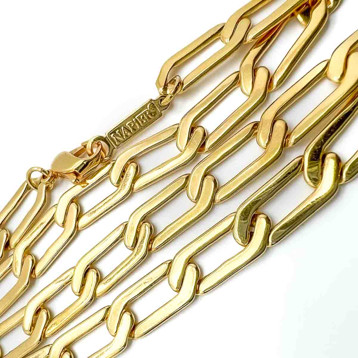 Jennifer Gibson Jewellery 1835 (1) Vintage Napier Elongated Link Necklace