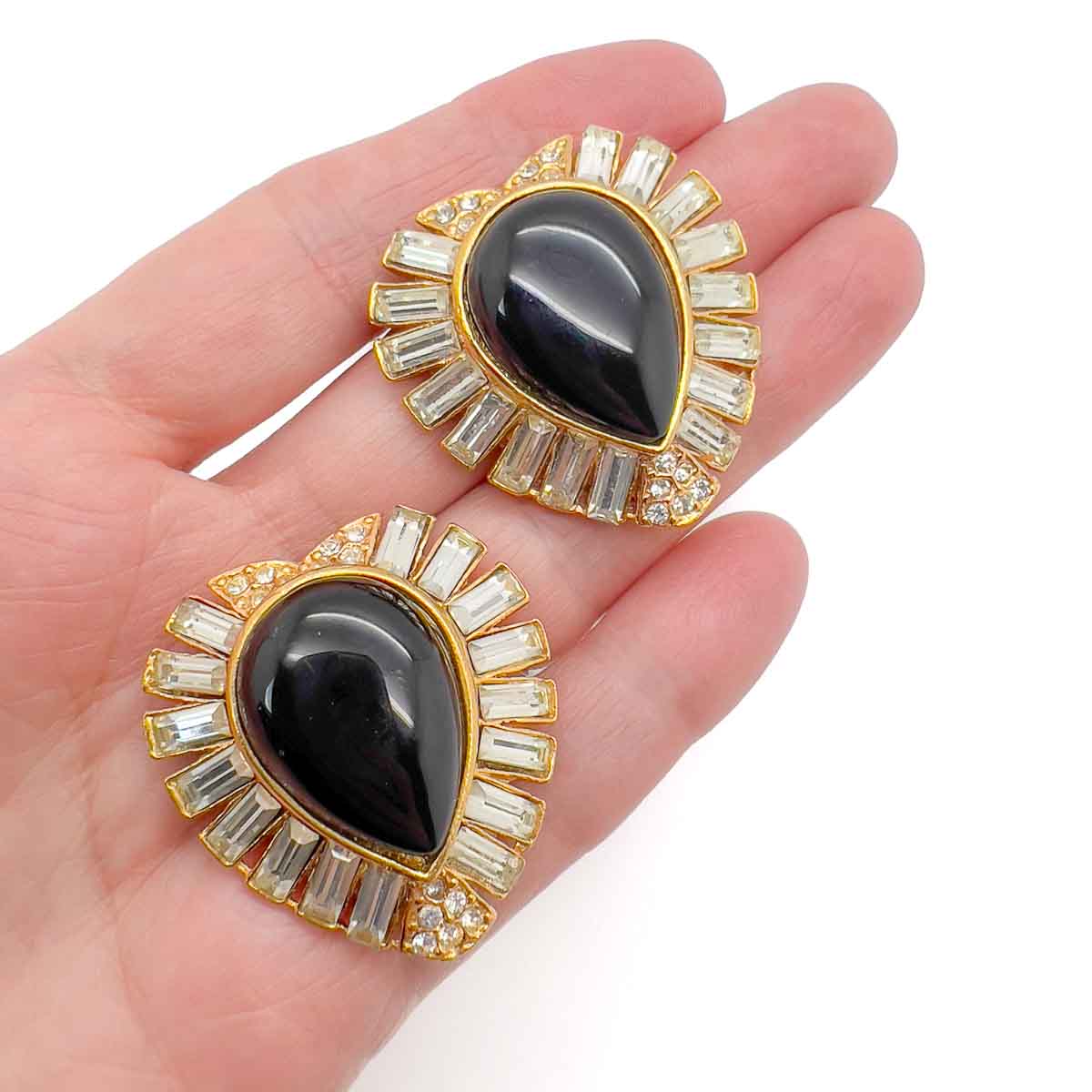 Jennifer Gibson Jewellery 1836 (1) Vintage Cabochon Heart Earrings