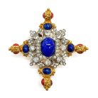 Jennifer Gibson Jewellery 1838 (2) Vintage Kenneth Jay Lane Jewelled Cruciform Brooch