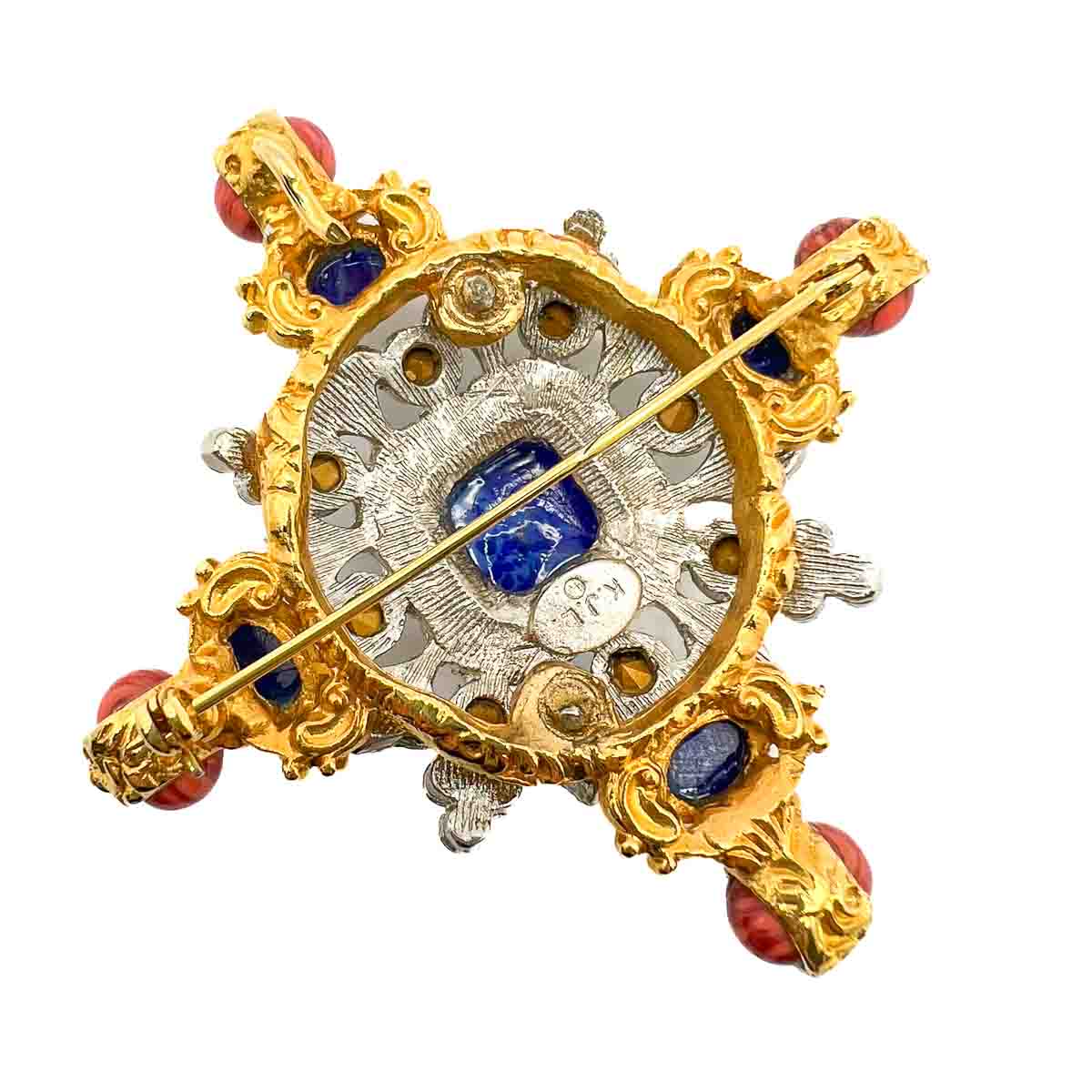 Jennifer Gibson Jewellery 1838 (7) Vintage Kenneth Jay Lane Jewelled Cruciform Brooch