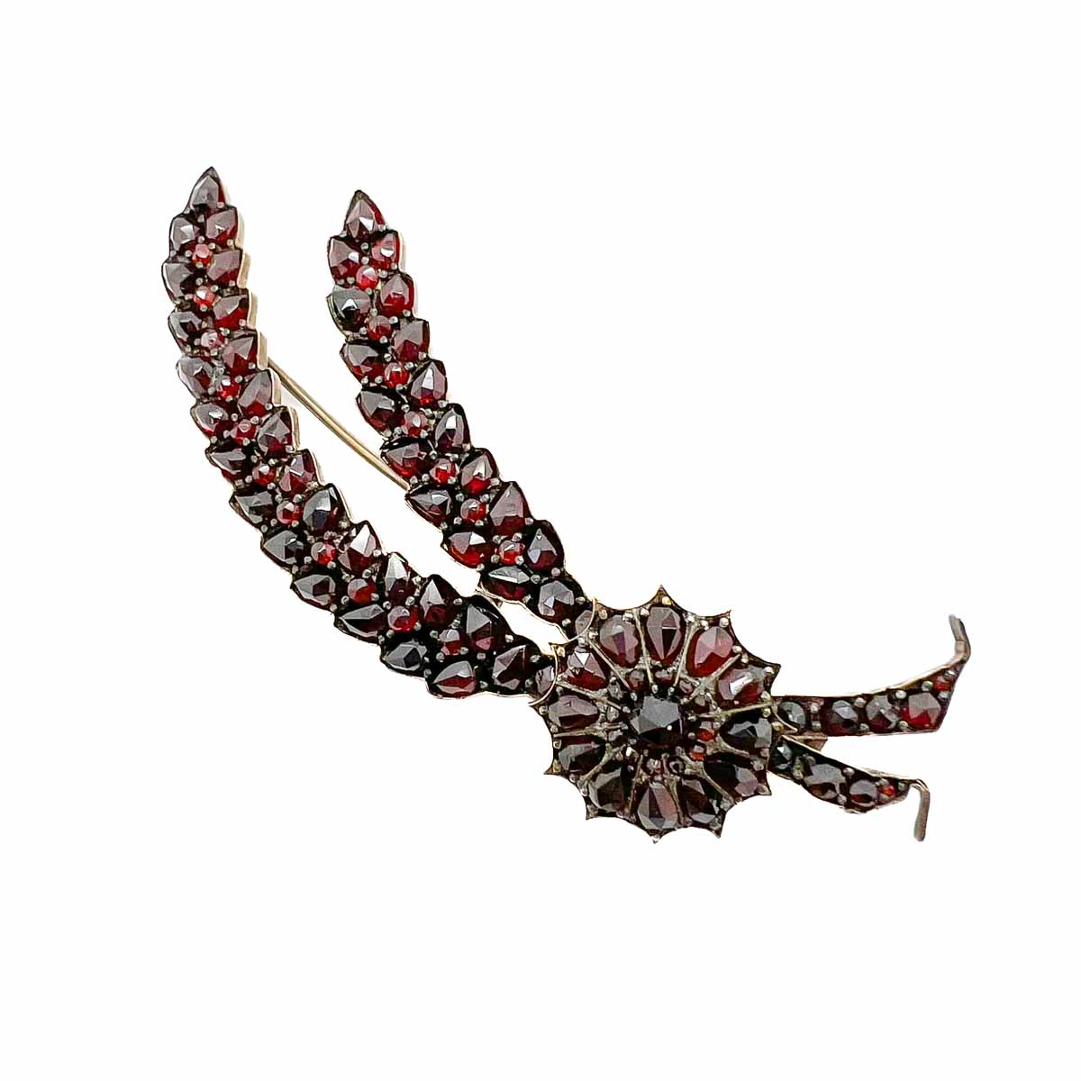 Jennifer Gibson Jewellery 1839 (2) Antique Bohemian Garnet Floral Spray