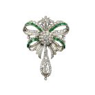 Jennifer Gibson Jewellery 1841 (2) Vintage Edwardian Inspired Emerald Paste Brooch