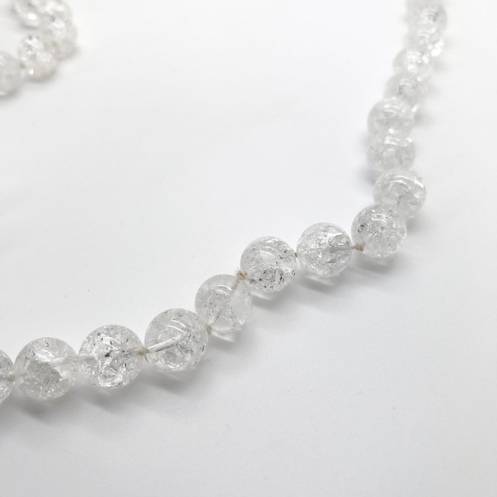 Vintage 9ct Crackle Rock Crystal Necklace