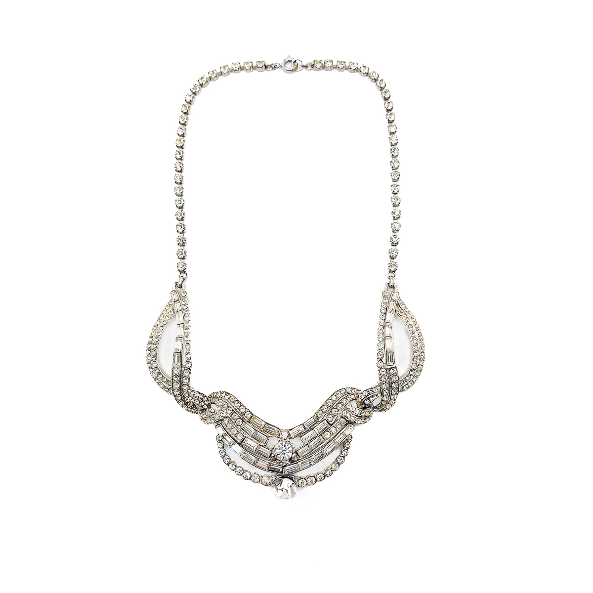 Jennifer Gibson Jewellery 1851 (2) Vintage Hollywood Deco Paste Necklace