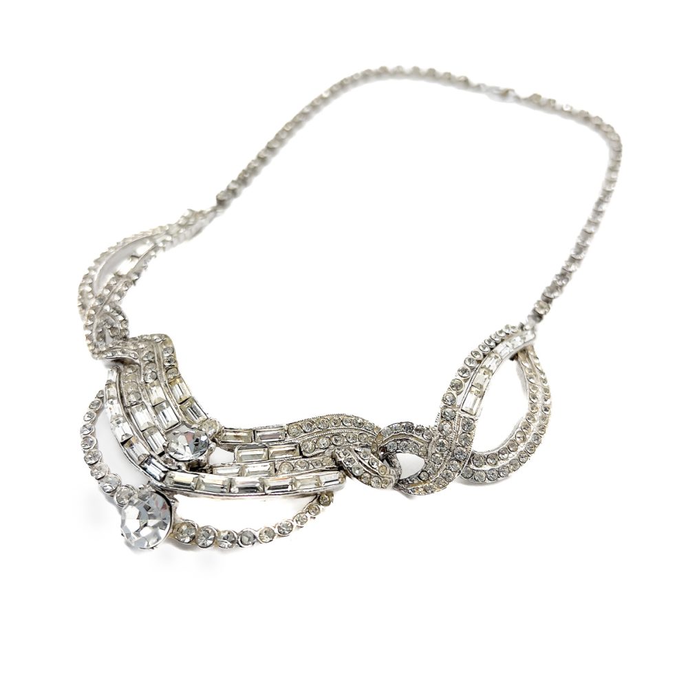 Vintage Hollywood Deco Paste Necklace