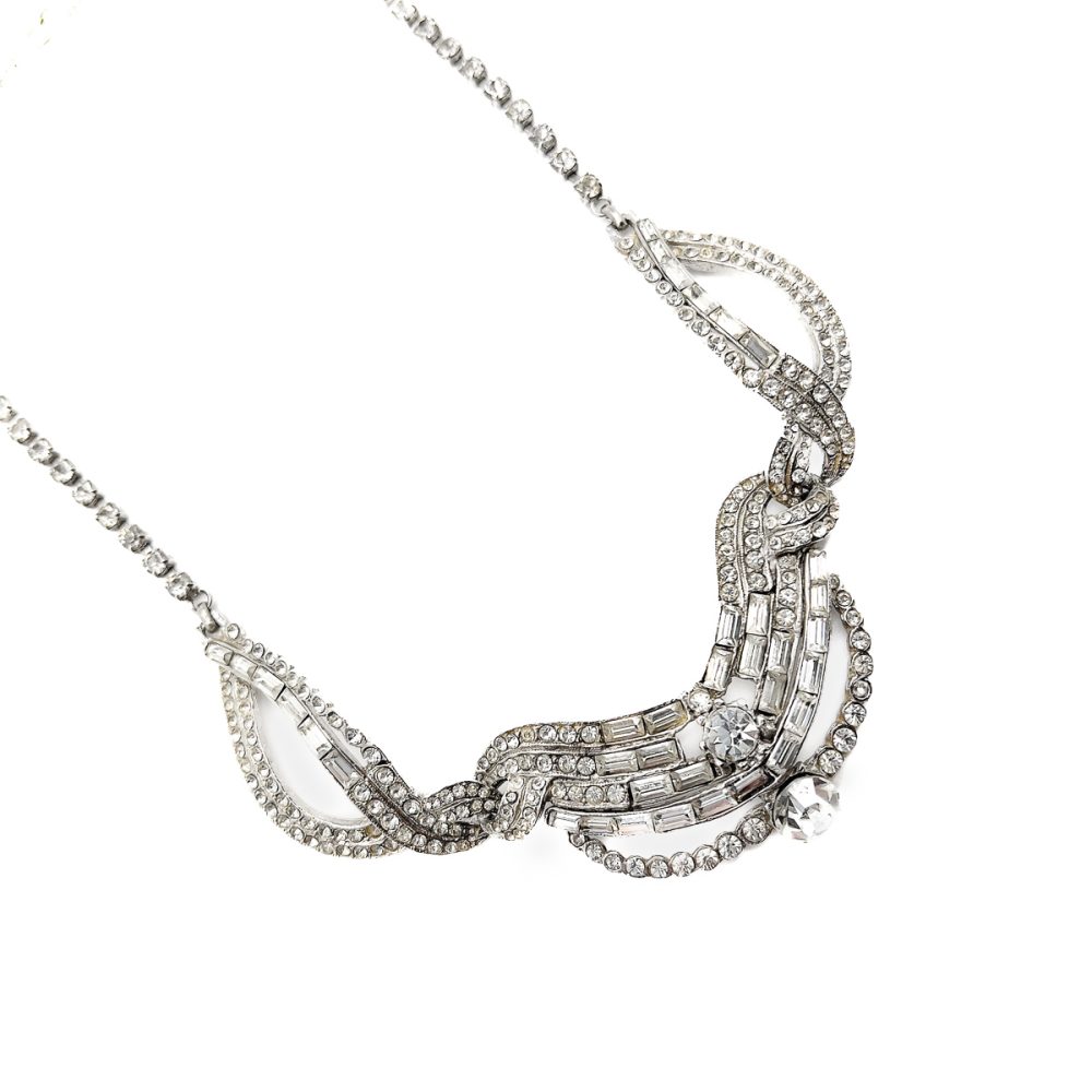 Vintage Hollywood Deco Paste Necklace