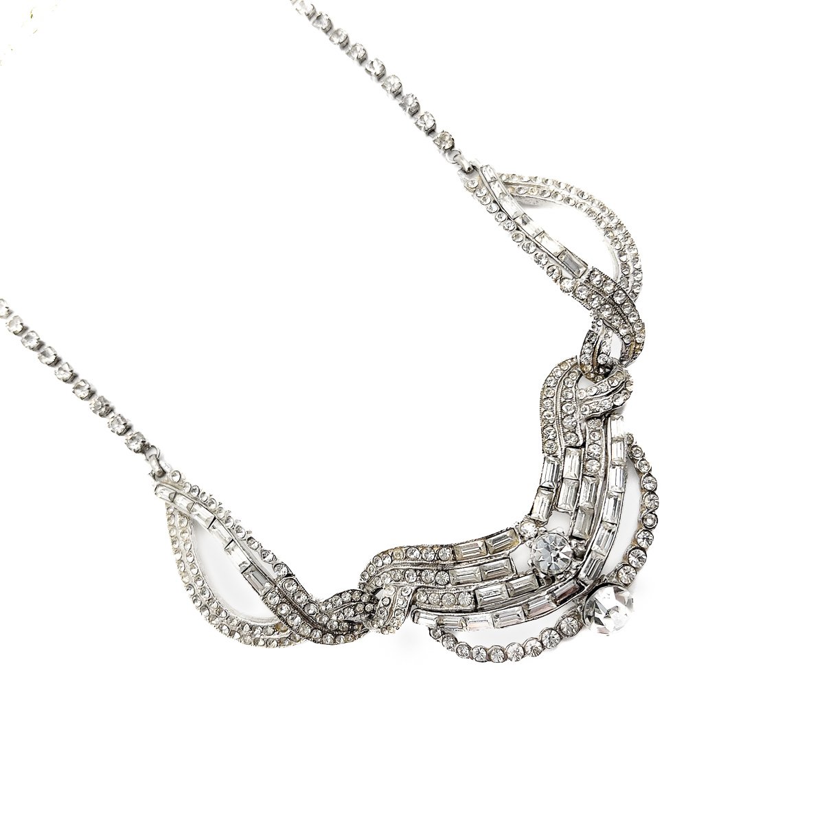 Jennifer Gibson Jewellery 1851 (4) Vintage Hollywood Deco Paste Necklace