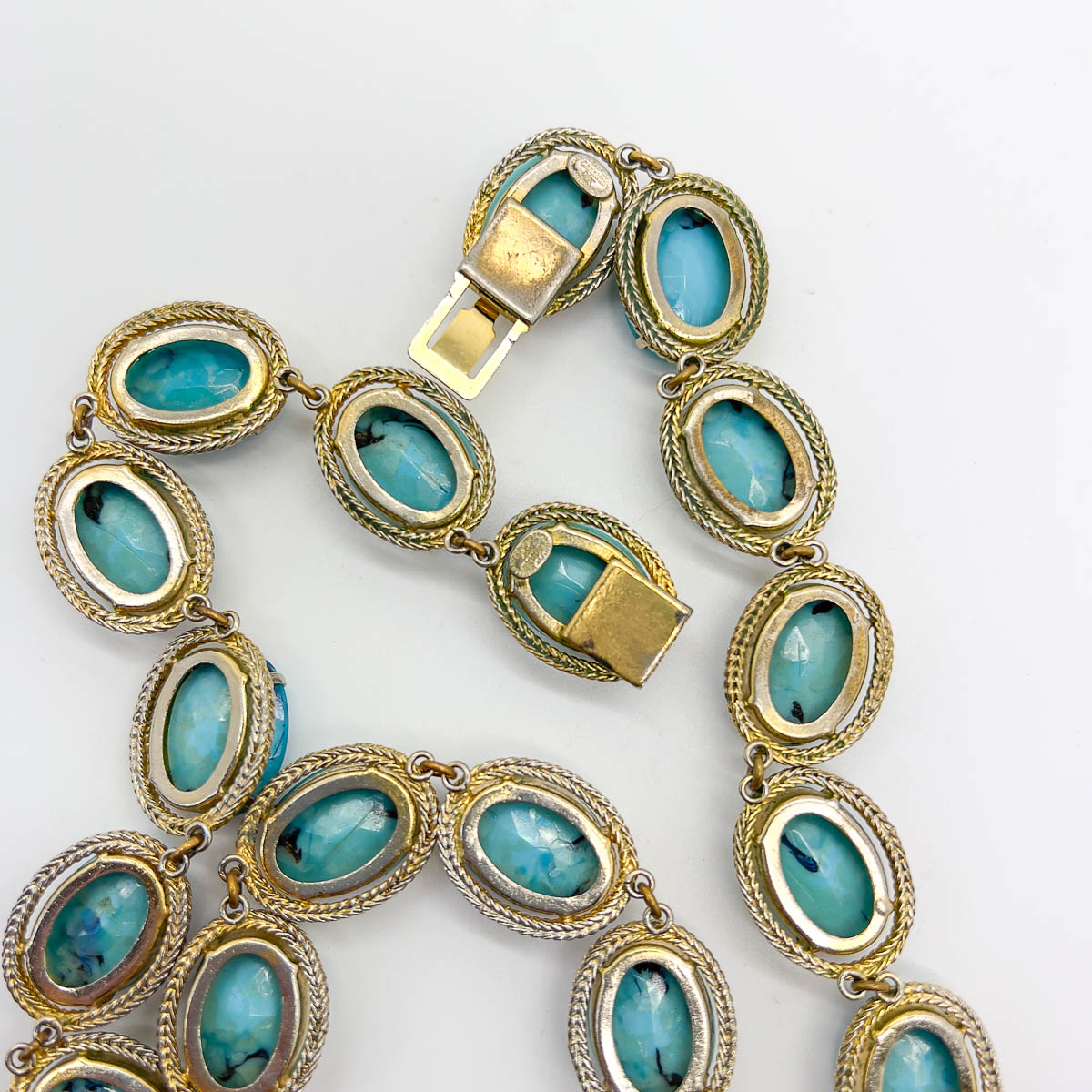 Jennifer Gibson Jewellery 1856 (1) Vintage Dior Turquoise Riviere Necklace