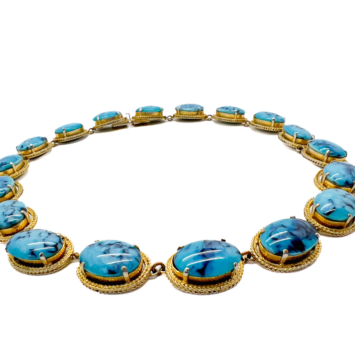 Jennifer Gibson Jewellery 1856 (3) Vintage Dior Turquoise Riviere Necklace