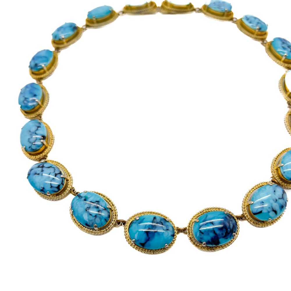 Vintage Dior Turquoise Riviere Necklace