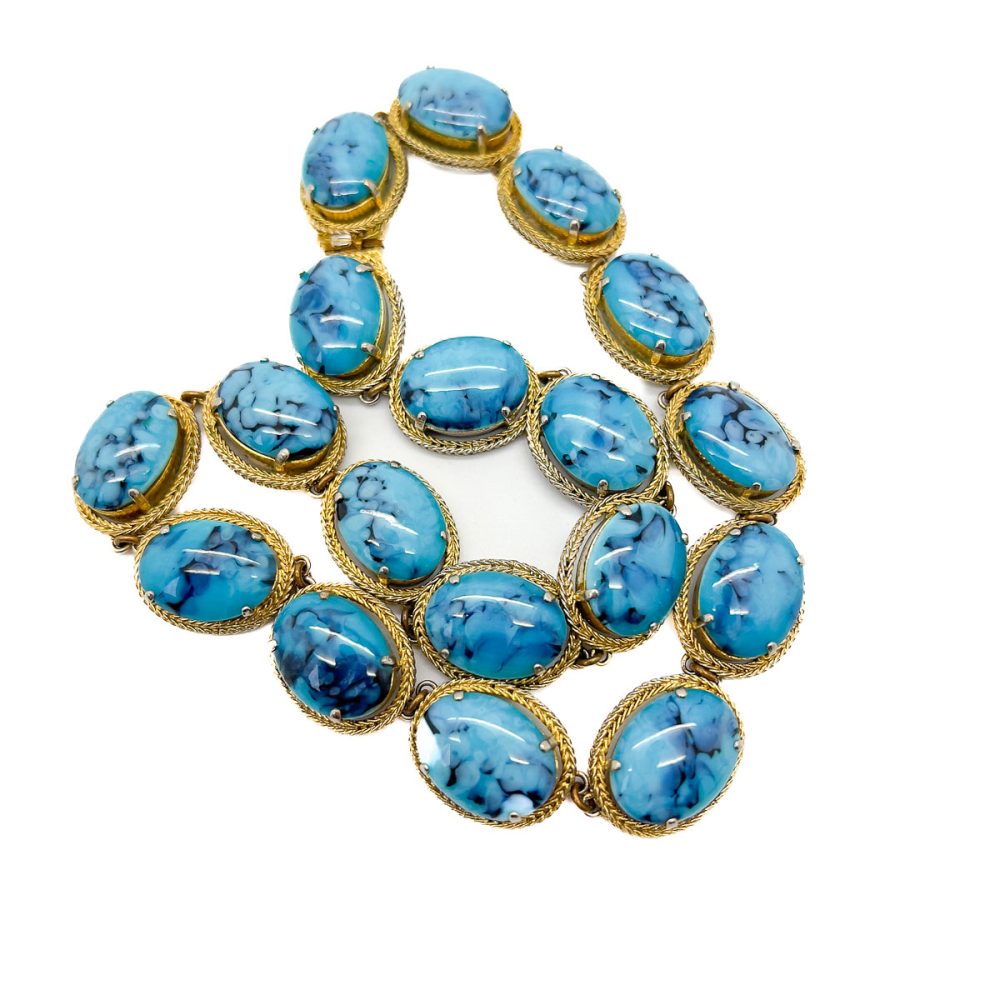 Vintage Dior Turquoise Riviere Necklace