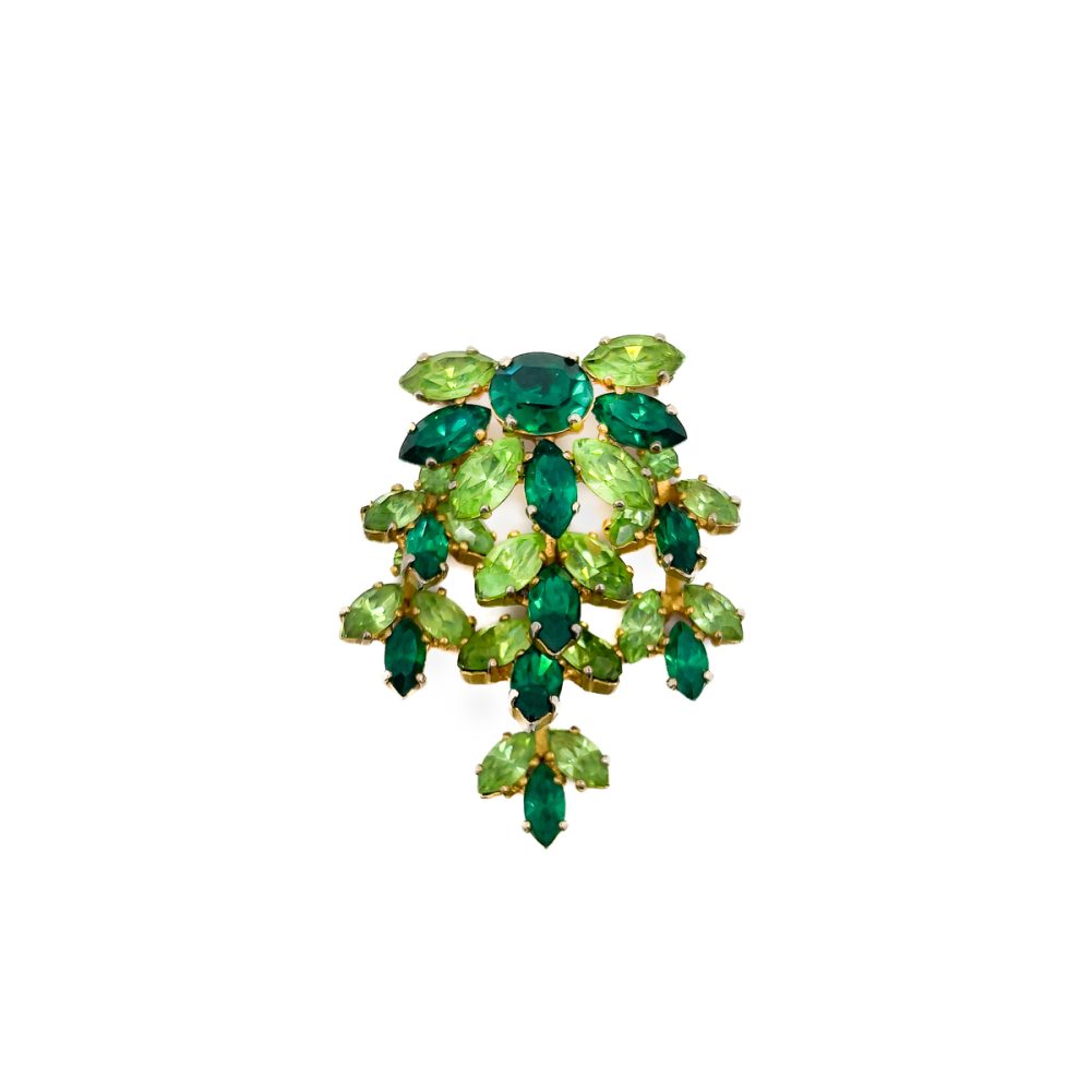 Vintage Mitchel Maer Emerald Brooch
