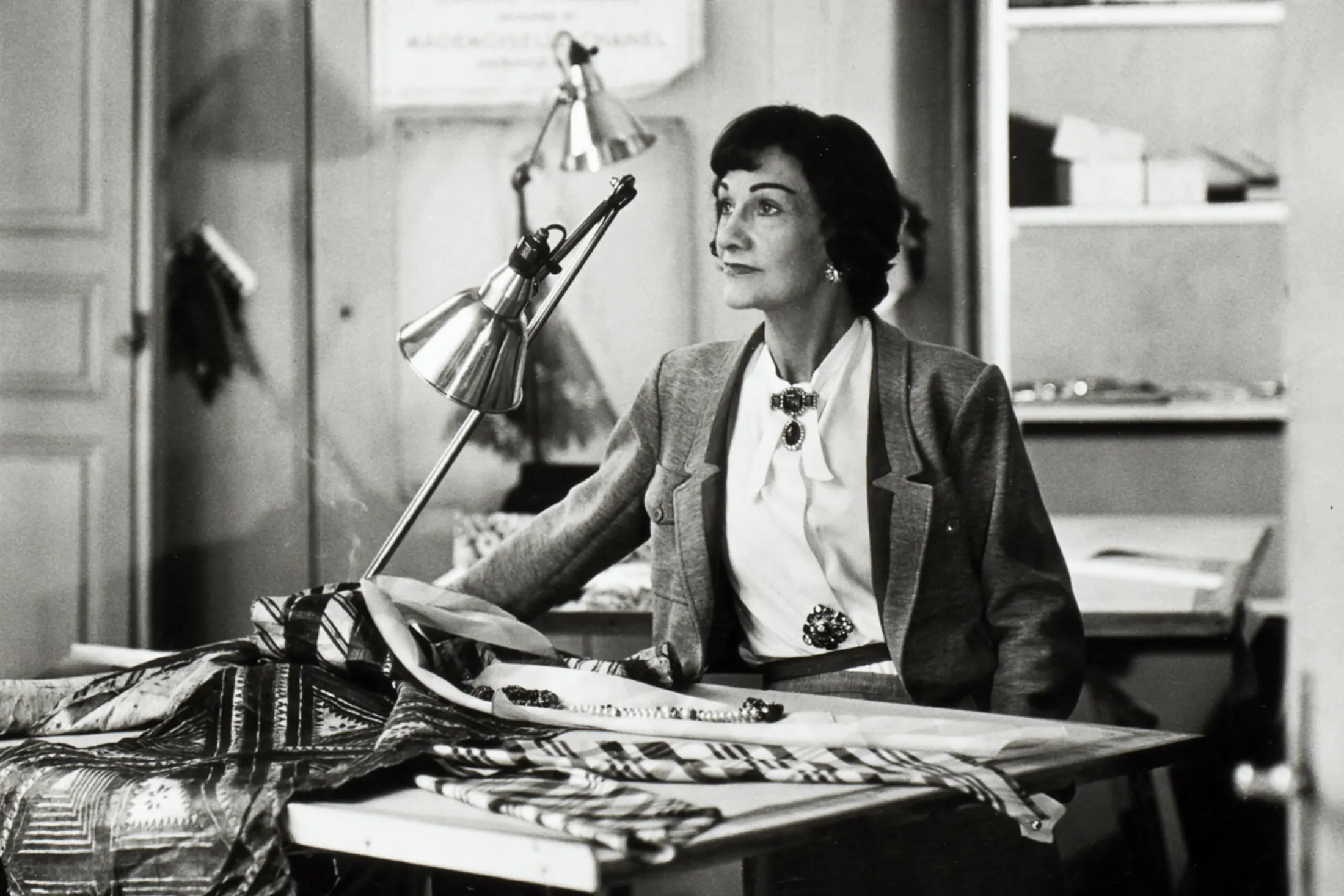 Gabrielle Chanel, photograph by Henry Clarke, published in Vogue France, 1954. Henry Clarke