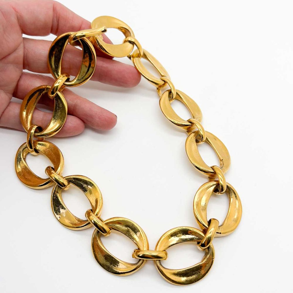 Vintage Chanel Chunky Chain Collar Necklace 1970s