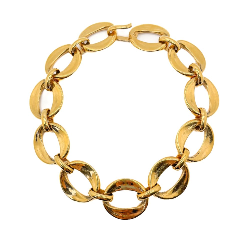 Vintage Chanel Chunky Chain Collar Necklace 1970s