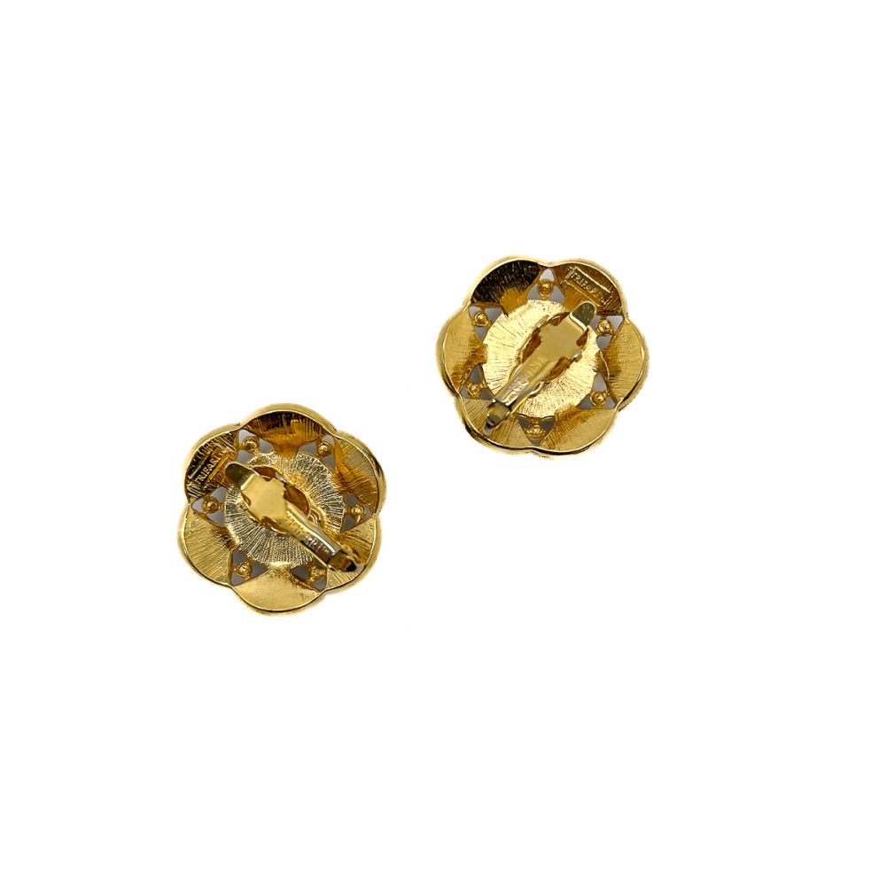 Vintage Trifari Black Earrings