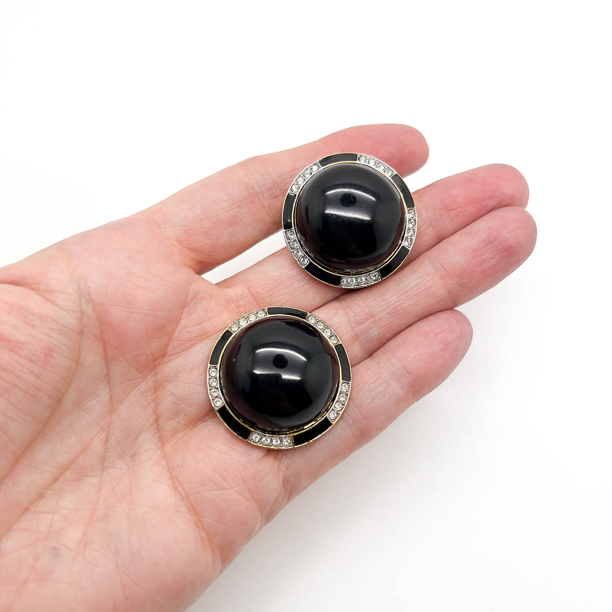 Jennifer Gibson Jewellery 1878 (1) Vintage KJL Deco Dome Earrings