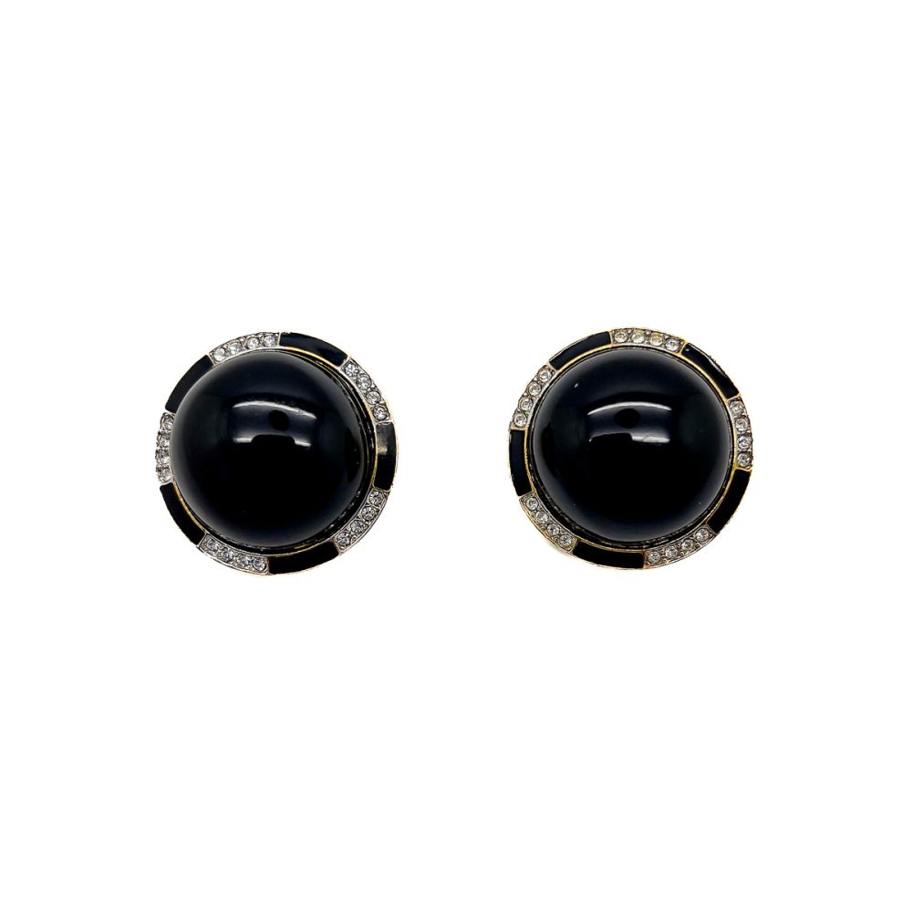 Vintage KJL Deco Dome Earrings