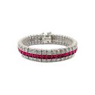 Vintage Ciner Deco Ruby Bracelet