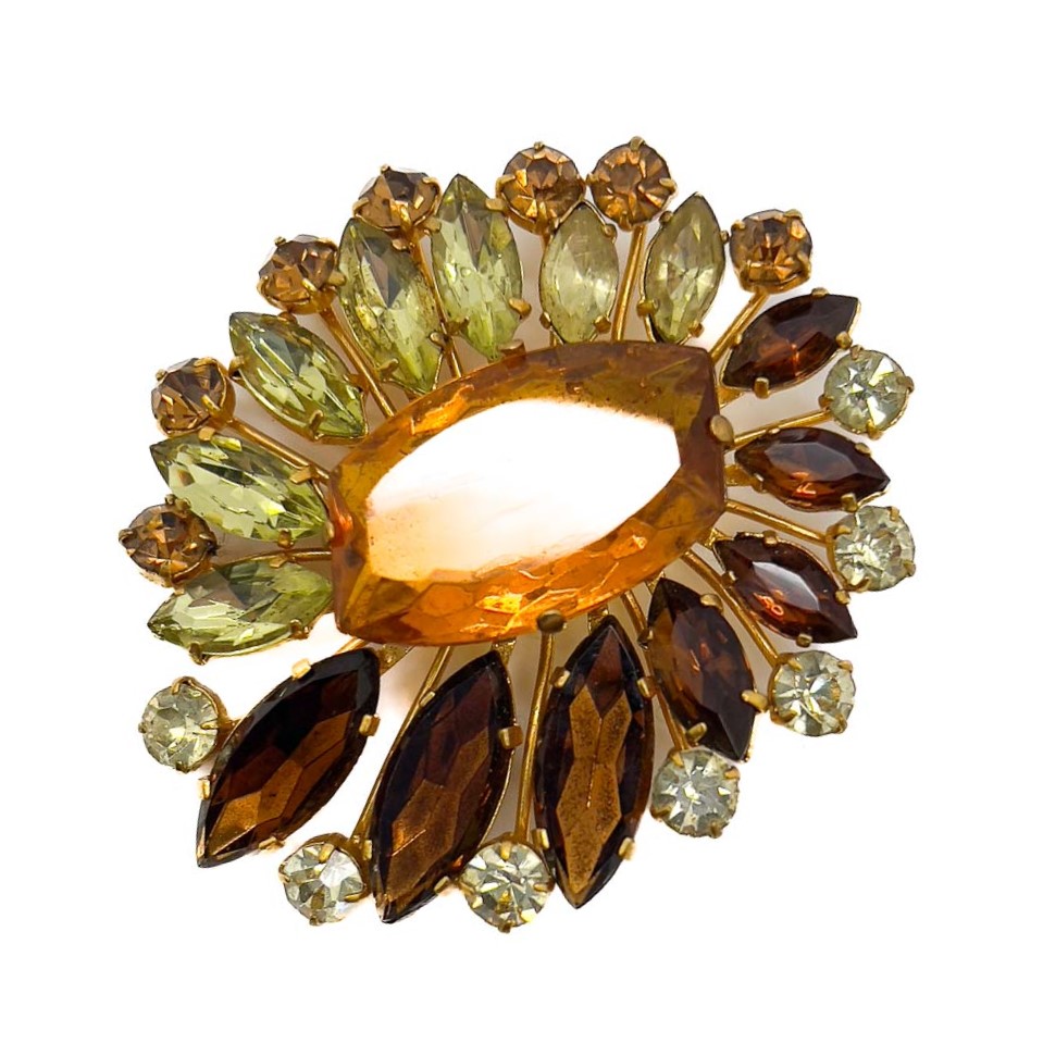Vintage Autumnal Jewels Brooch