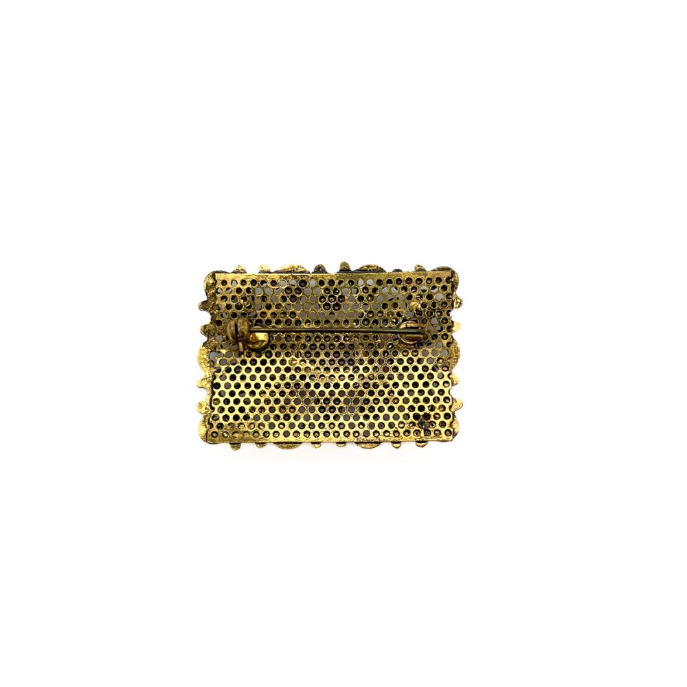 Vintage Czechoslovakian Coral Brooch