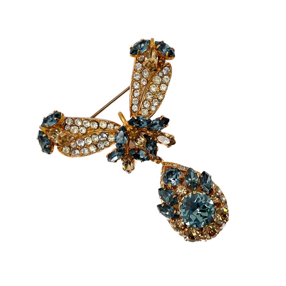 Vintage Edwardian Inspired Topaz Brooch