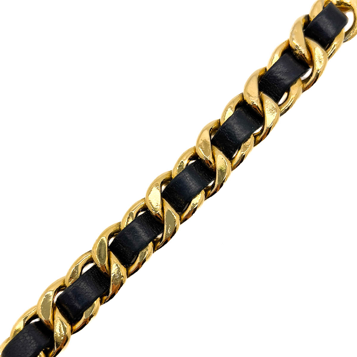 Jennifer Gibson Jewellery Chanel Leather Chain Bracelet 1871 (4) Vintage Chanel Leather Chain Bracelet