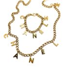 Jennifer Gibson Jewellery Chanel Letter Charm Necklace Bracelet 1869 (9) Vintage Chanel Letter Charm Bracelet Necklace