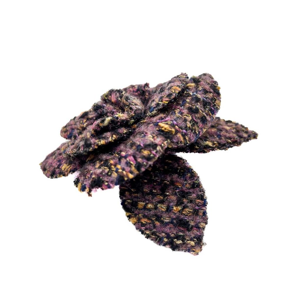 Vintage Chanel Tweed Camellia Brooch
