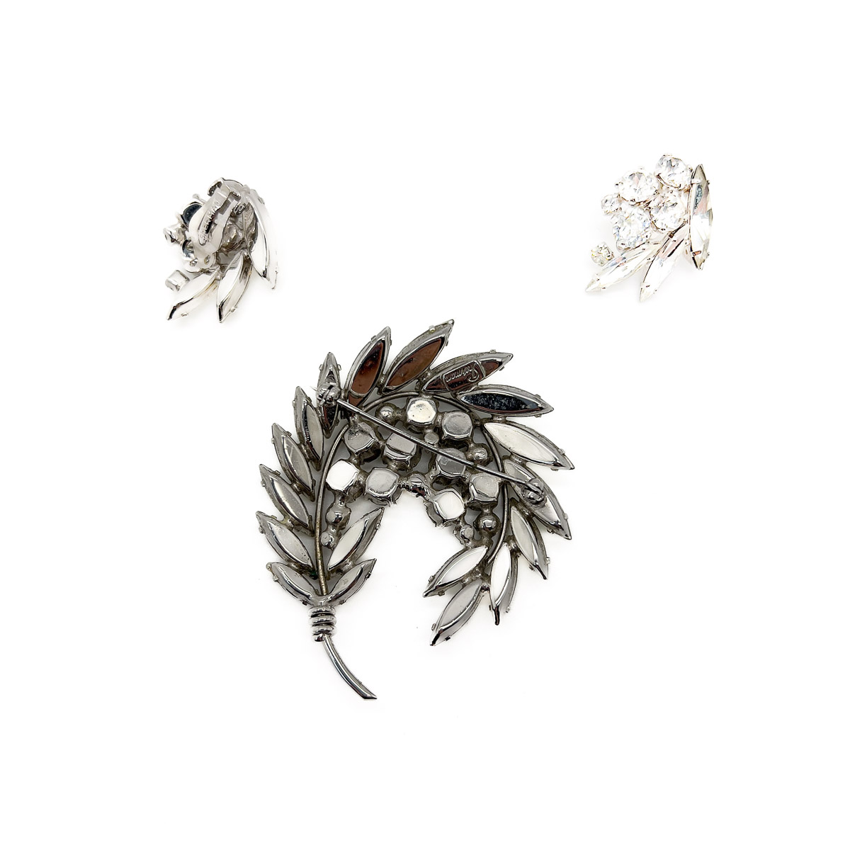 Jennifer Gibson Jewellery 1897 (3) Vintage Sherman Floral Navette Brooch