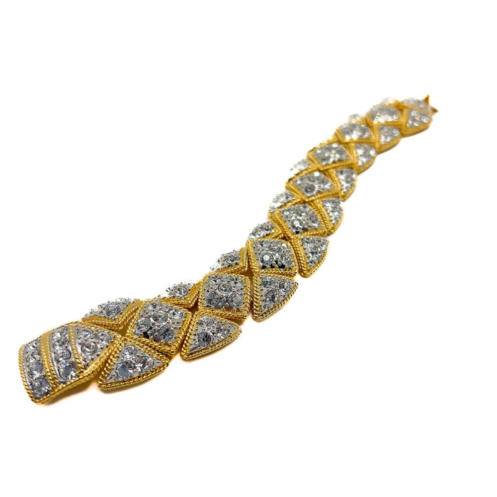 Vintage Joan Rivers Crystal Matelassé Bracelet