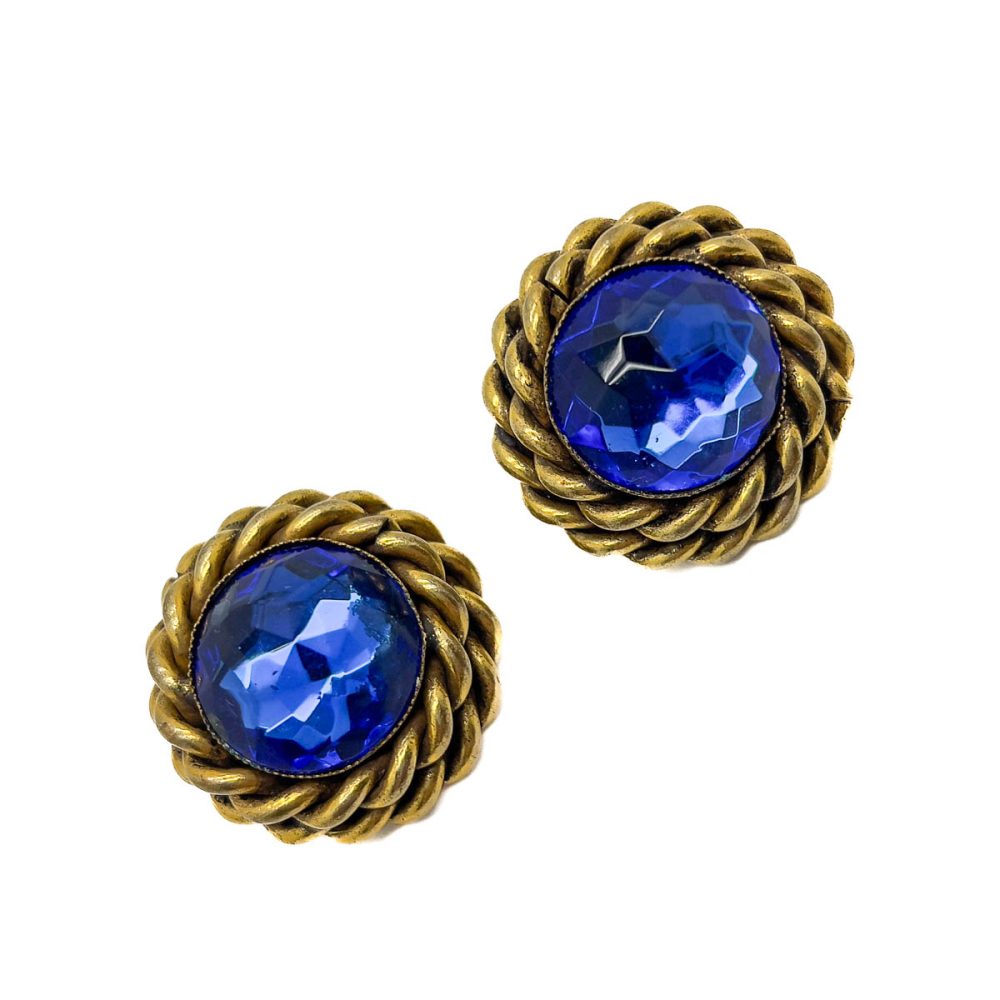 Butler & Wilson Electric Blue Earrings