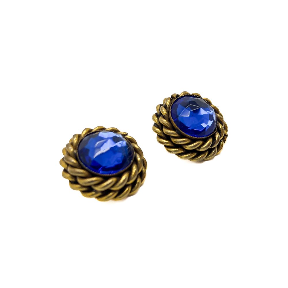 Butler & Wilson Electric Blue Earrings