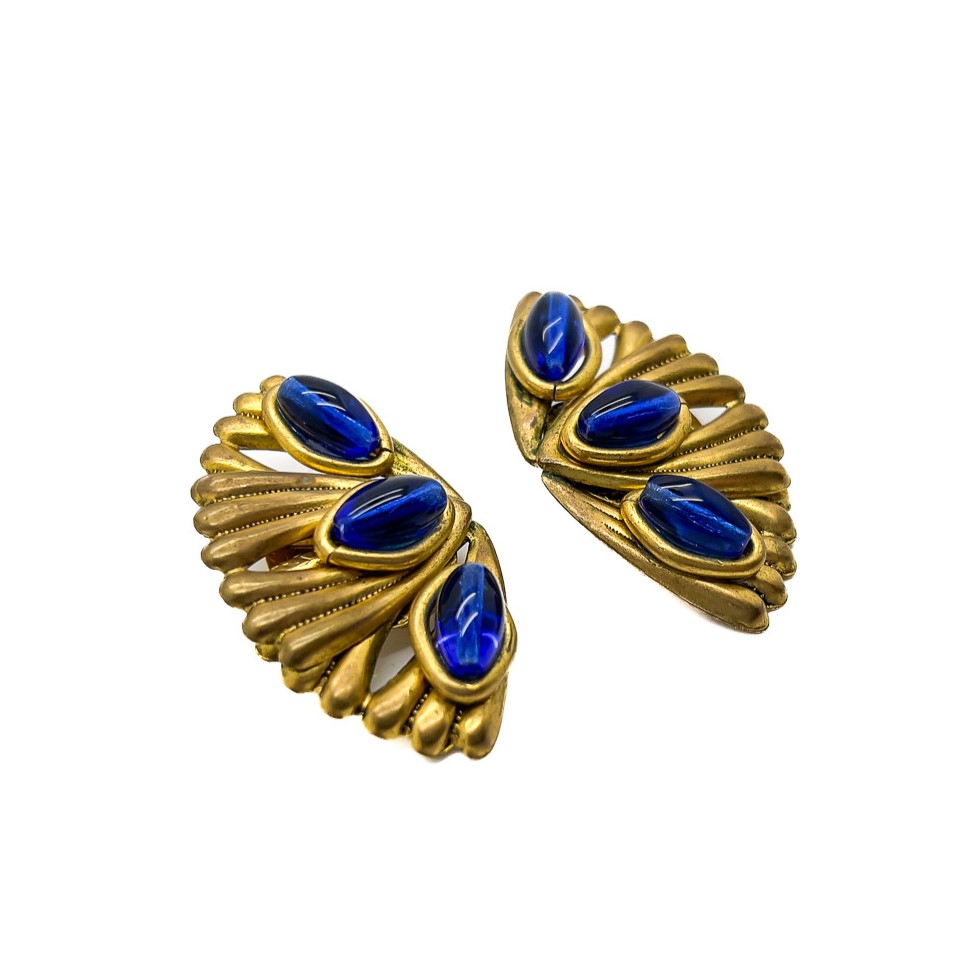 Vintage French Fan Earrings