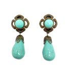 Jennifer Gibson Jewellery 1909 (2) Vintage French Duck Egg Bomb Earrings